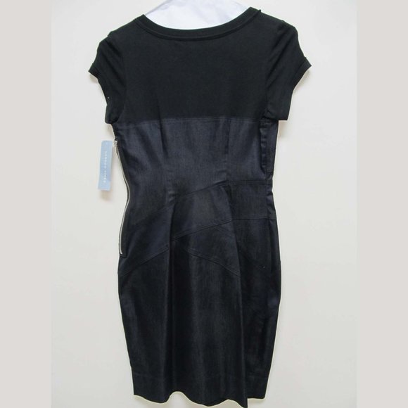 London Times Black Denim Dress Size 8 New with tag - Picture 3 of 8